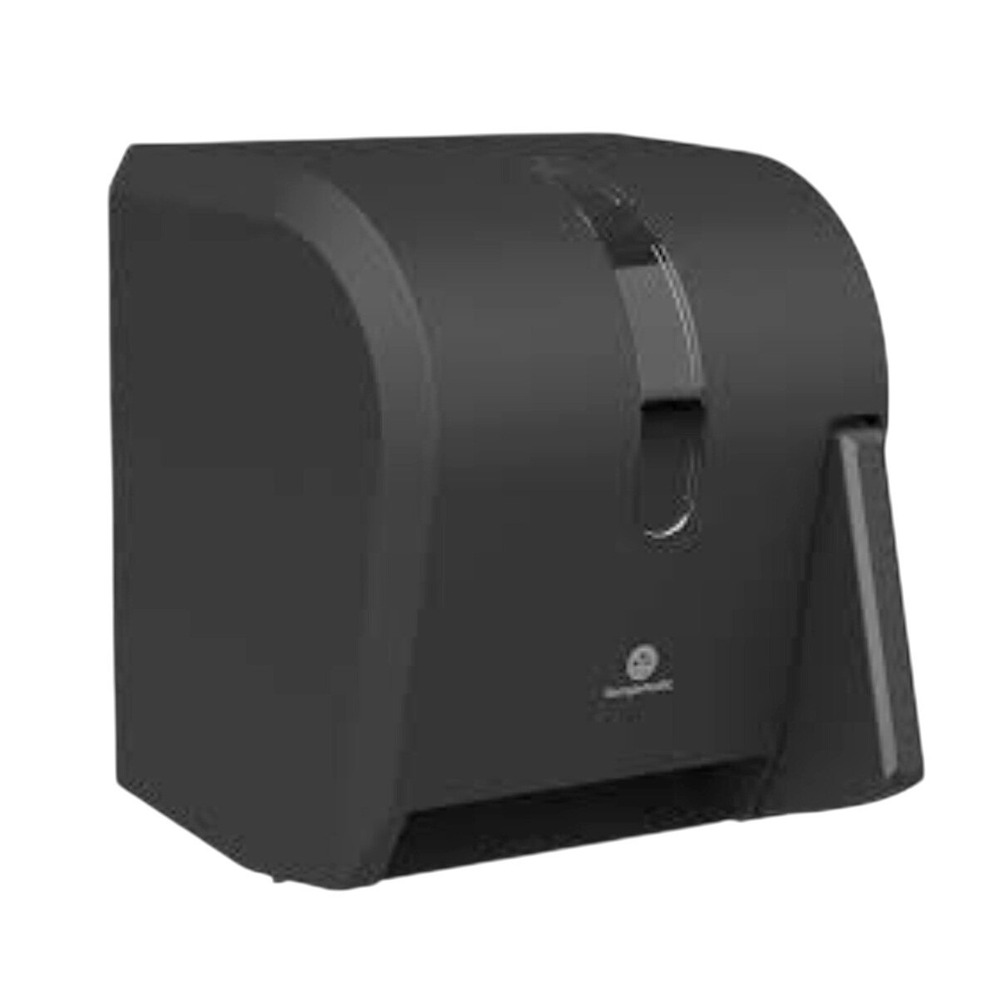 Georgia-Pacific 54338A Hygienic Push-Paddle Roll Towel Dispenser, Black - Picture 2 of 7